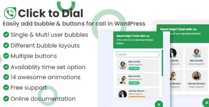 Click to dial – Direct call from website WordPress plugin 1.3.0