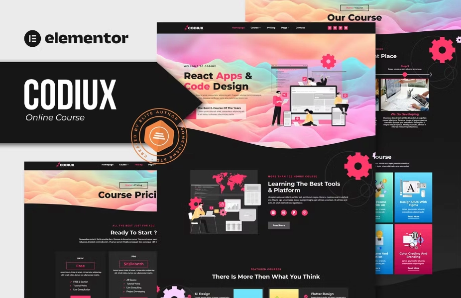 Codiux – Online Course Elementor Template Kit