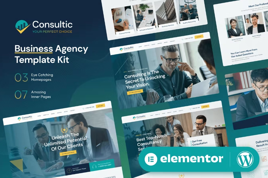 Consultic – Business Agency Elementor Template Kit