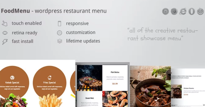 Creative Restaurant Menu Showcase WooCommerce 1.20