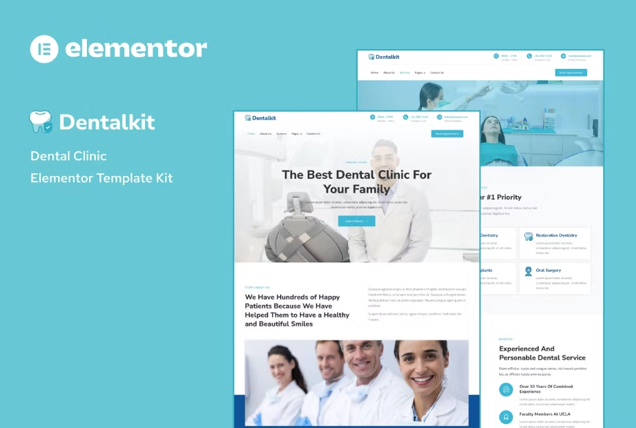 Dentistkit – Dental Clinic Elementor Template Kit