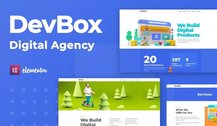 DevBox — Creative Digital Agency Elementor Template Kit