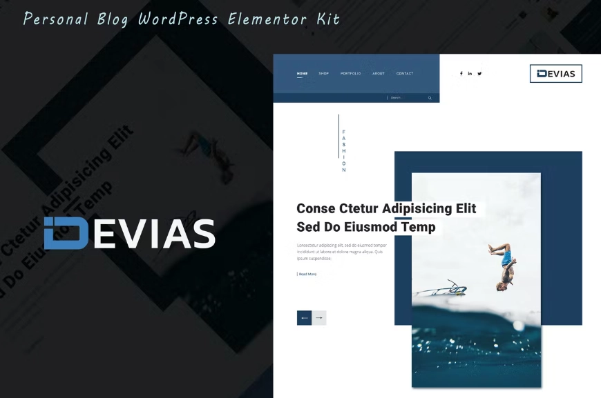 Devias – Blog & Magazine Elementor Template Kit