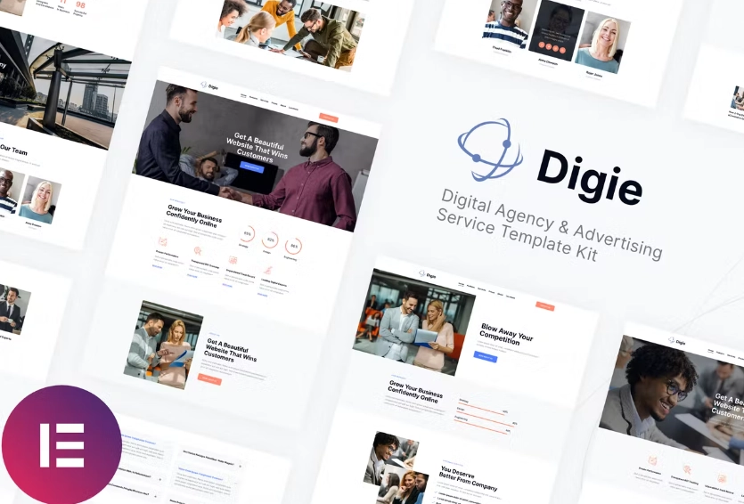 Digie | Digital Agency & Advertising Service Elementor Template Kit