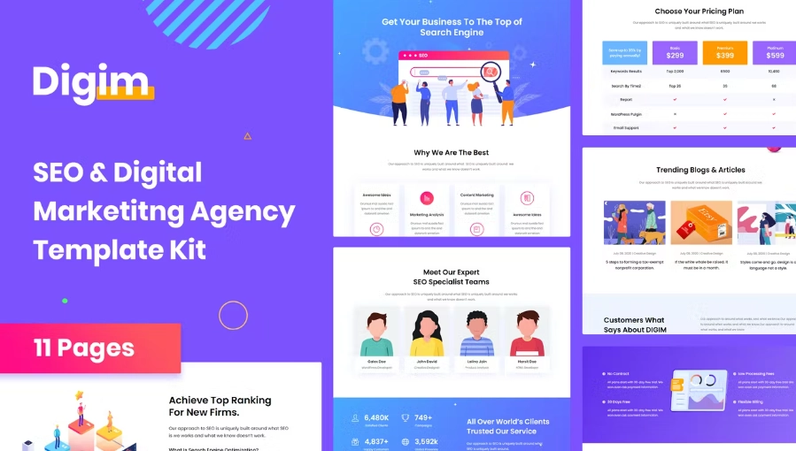 Digim – SEO & Digital Marketing Template Kit