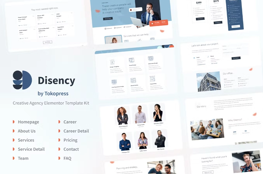 Disency | Creative Digital Agency Elementor Template Kit