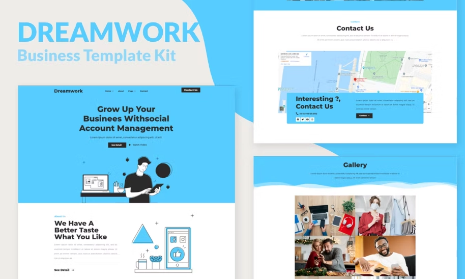 Dreamwork – Business Management Elementor Template Kit