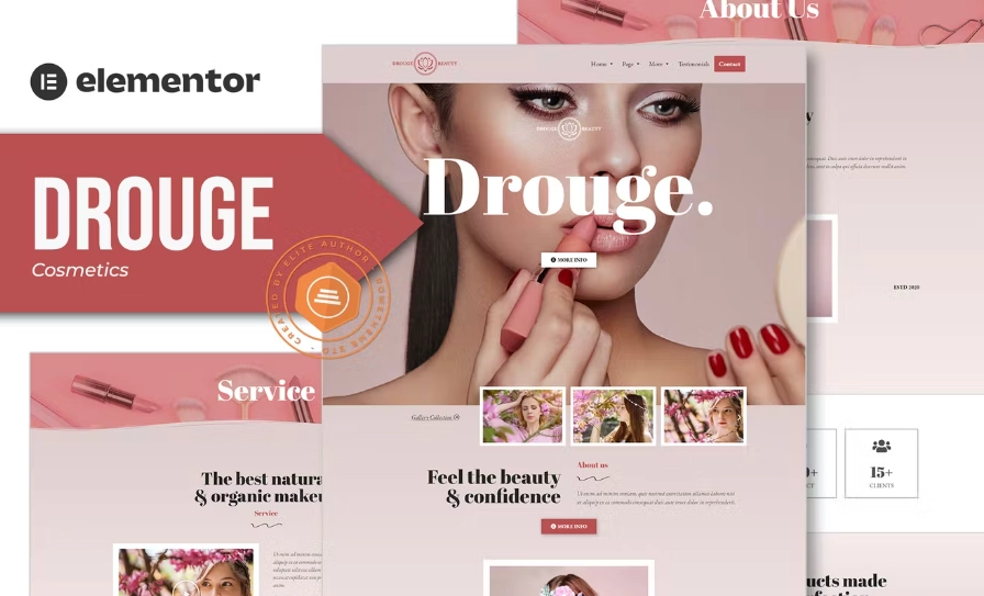 Drouge – Cosmetic Elementor Template Kit