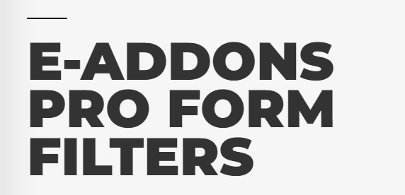 E-ADDONS PRO FORM FILTERS 2.0.4