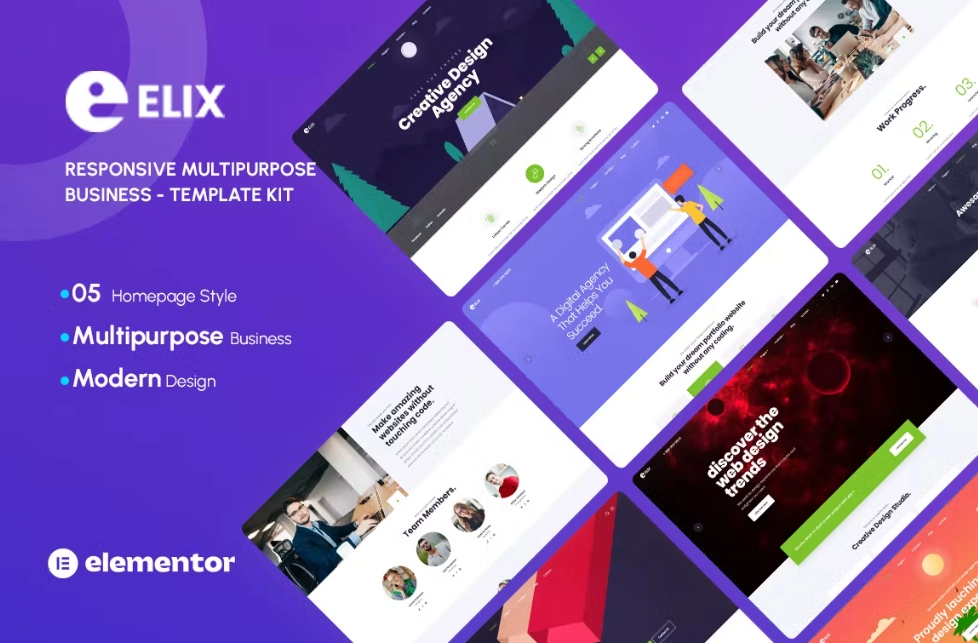 Elix – Responsive Multipurpose Creative Business Template Kit