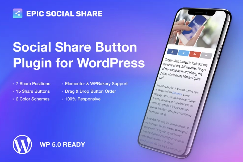Epic Social Share Button for WordPress 1.0.3