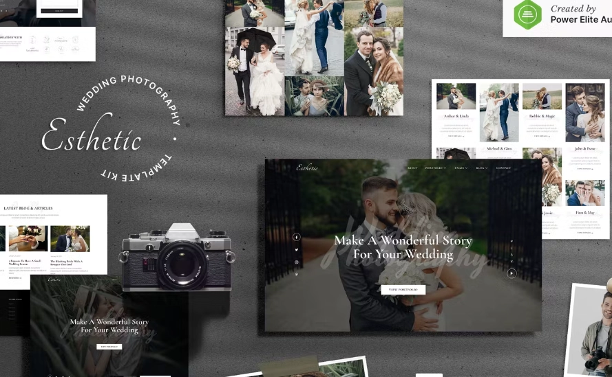 Esthetic – Wedding Photography Elementor Template Kit