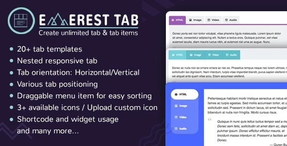 Everest Tab – Responsive Tab Plugin For WordPress 1.1.9