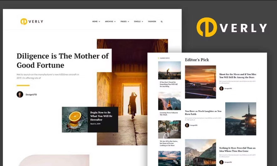 Everly – Blog & Magazine Elementor Template Kit