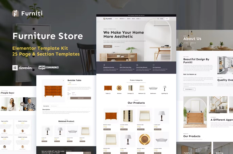 Furniti – Furniture & Home Decor Store Elementor Pro Template Kit