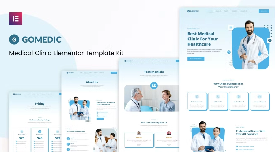 Gomedic – Medical Elementor Template Kit