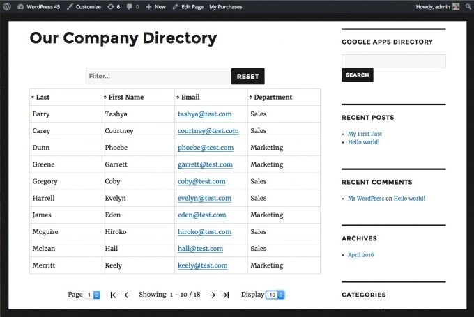 Google Apps Directory for WordPress Enterprise 1.6.3