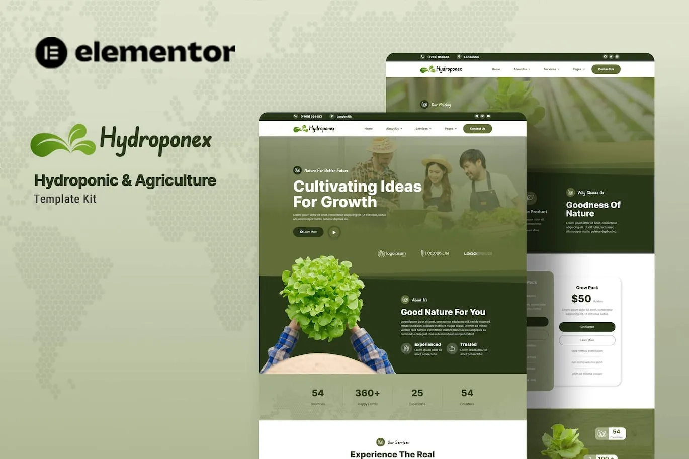 Hydroponex – Hydroponic & Agriculture Elementor Template Kit