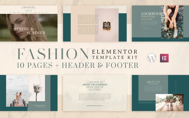 Infinity Fashion – Elementor Template Kit – WooCommerce (Online Shop) Compatible – 10 Pages Included Elementor Kit