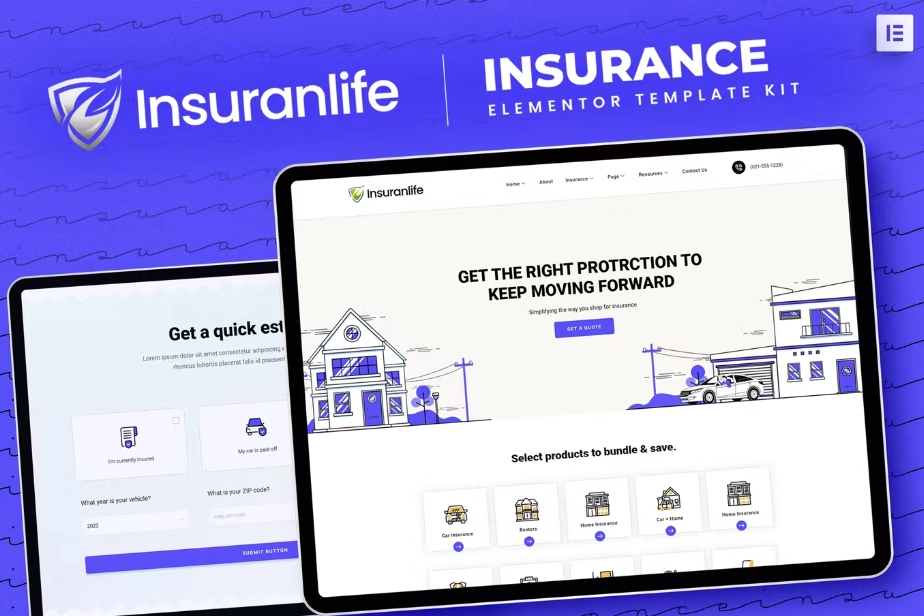 Insuranlife – Insurance Agency Elementor Template Kit