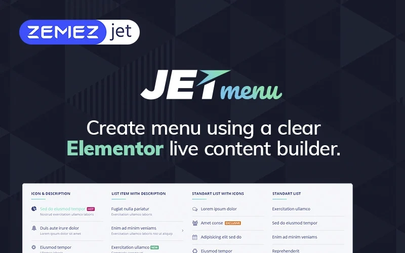 JetMenu – Mega Menu for Elementor Page Builder WordPress Plugin 2.4.2