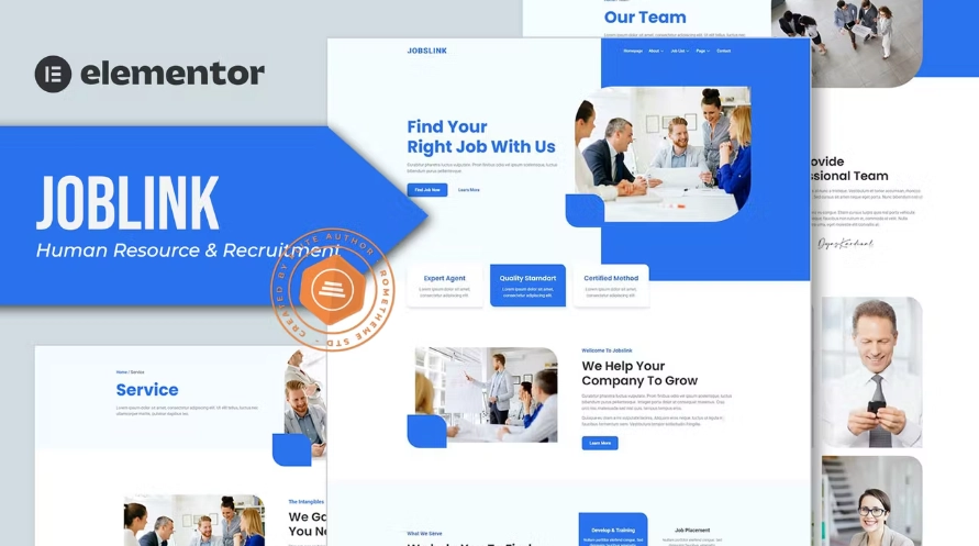 Jobslink – Human Resource & Recruitment Agency Elementor Template Kit