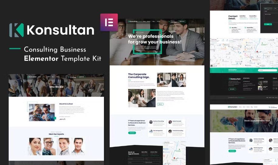 Konsultan Kit – Consulting Business Elementor Template Kit