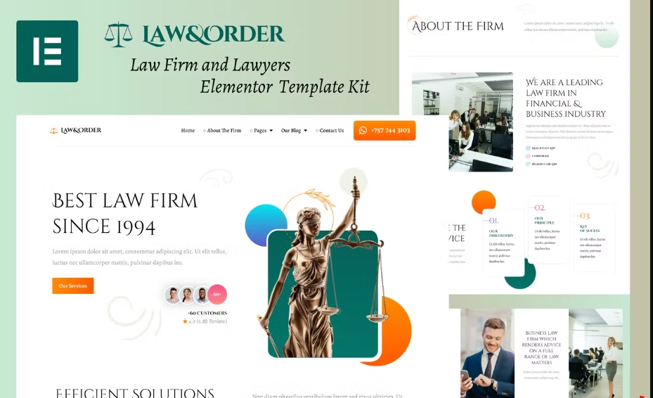 Law & Order – Law Firm and Lawyers Elementor Template Kit