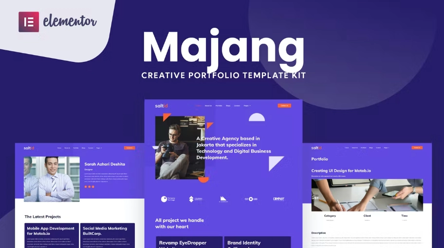 Majang – Personal Portfolio Elementor Template Kit