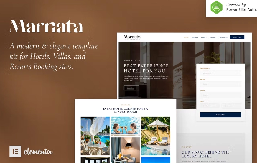 Marriata – Hotel & Resort Elementor Template Kit