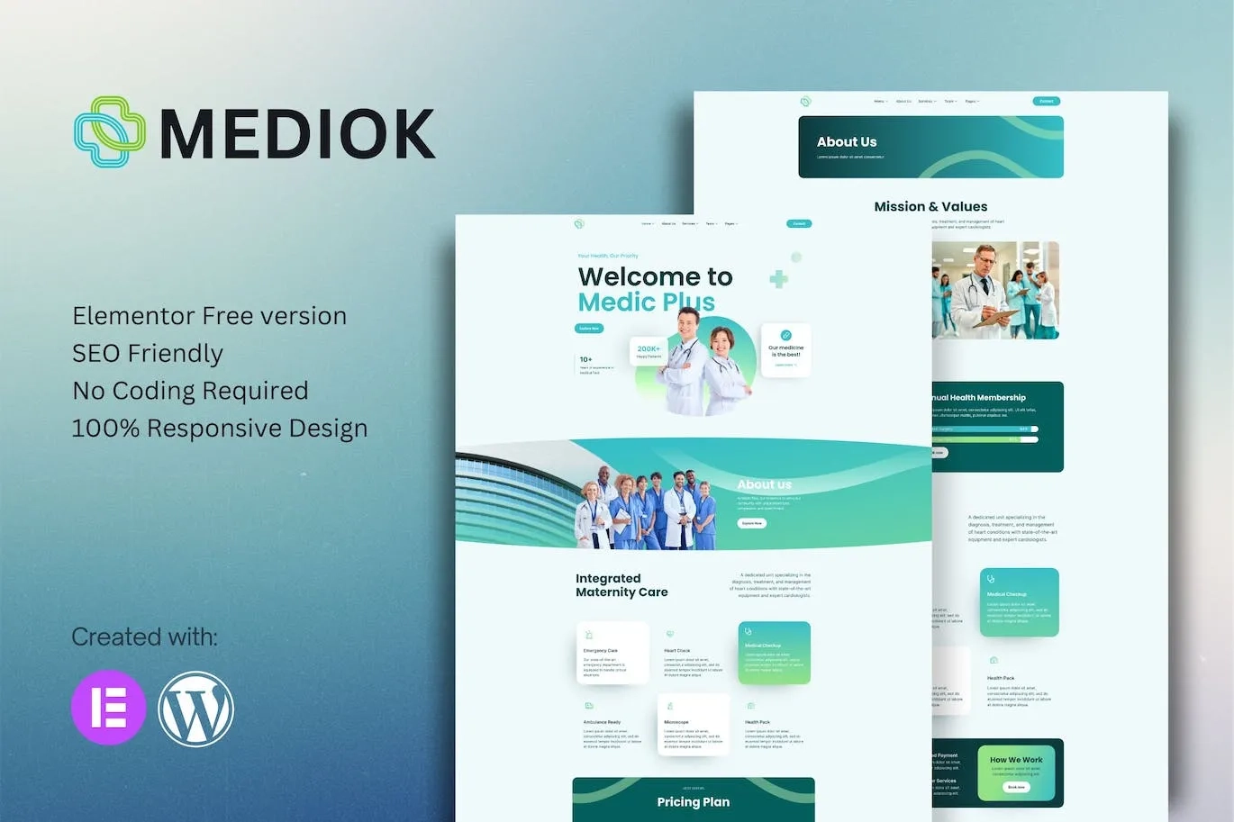 Mediok – Medical Elementor Template Kit