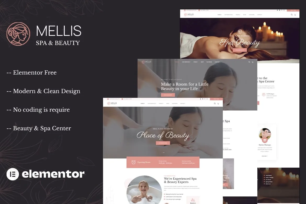 Mellis – Beauty & Spa Elementor Template Kit