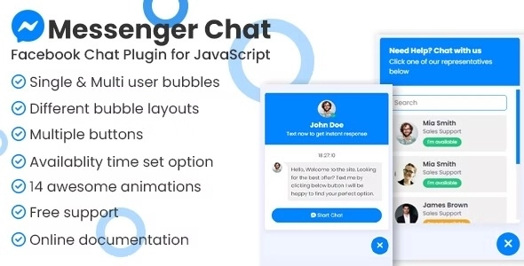 Messenger chat support WordPress Plugin 1.0