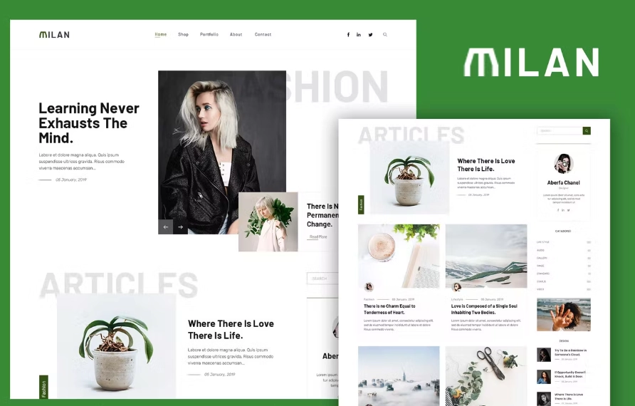 Milan – Blog & Magazine Elementor Template Kit