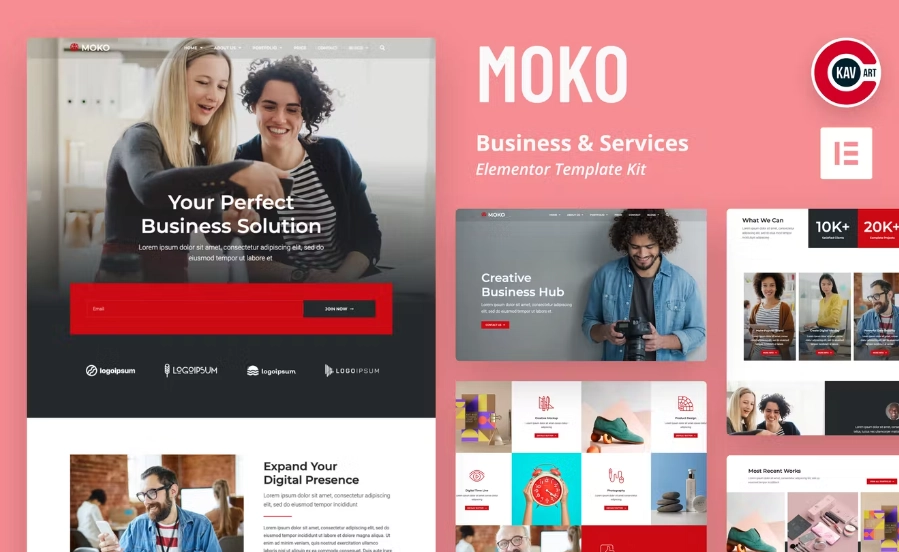 Moko – Business & Services Elementor Template Kit