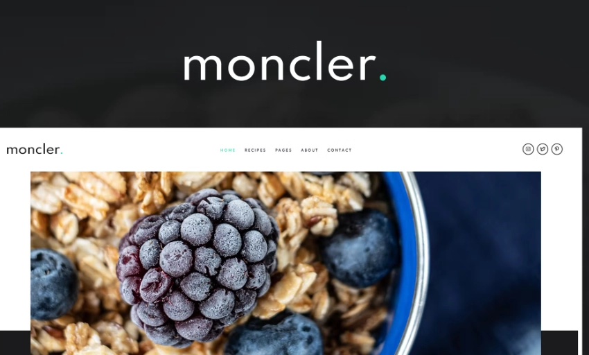 Moncler – Food Blog Elementor Template Kit