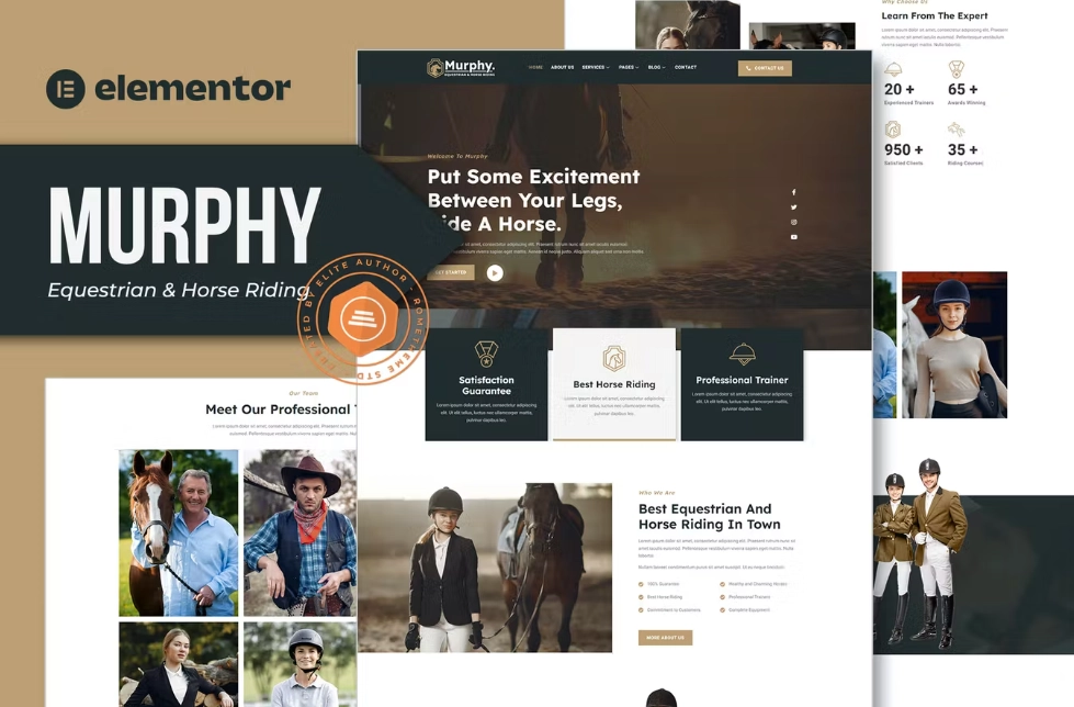 Murphy – Equestrian & Horse Riding Elementor Template Kit