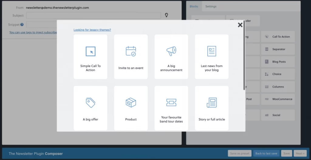 Newsletter Extended Composer Blocks 1.4.7
