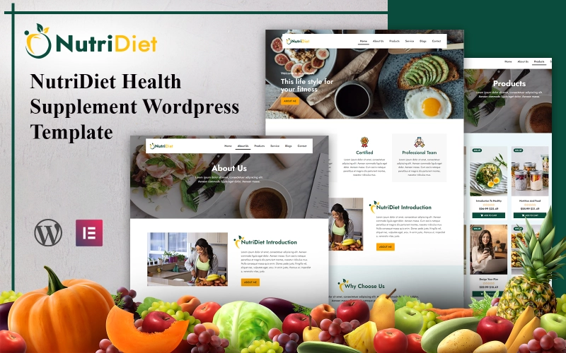 NutriDiet Health Supplement Wordpress Template WordPress Theme 1.0.0