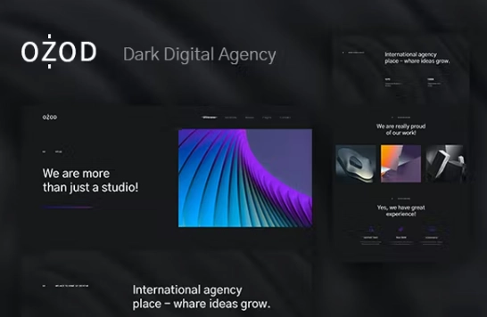 Ozod – Dark Digital Agency Elementor Template Kit