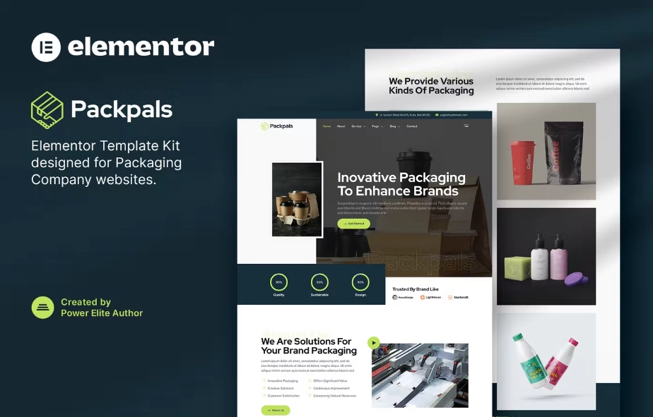 Packpals – Packaging Company Elementor Template Kit