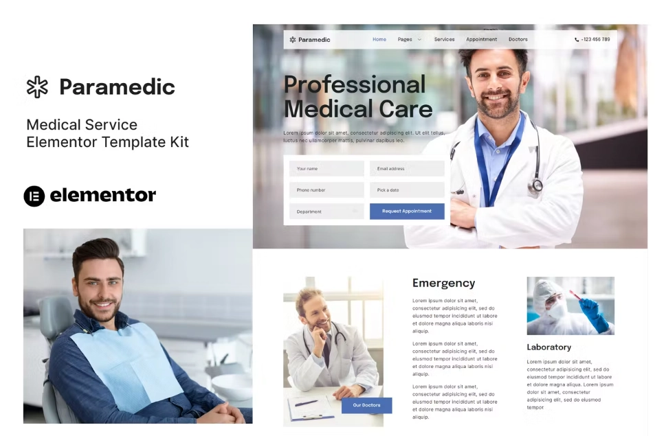 Paramedic – Medical Elementor Template Kit