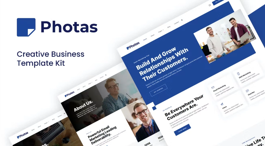 Photas – Email Marketing Company Elementor Template Kit