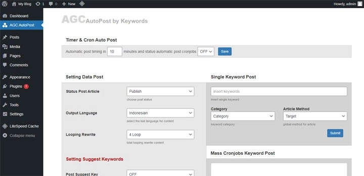 Plugin Autopost by Keywords (Agc Script) 1.0