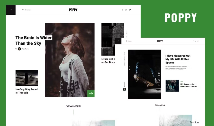 Poppy – Blog & Magazine Elementor Template Kit