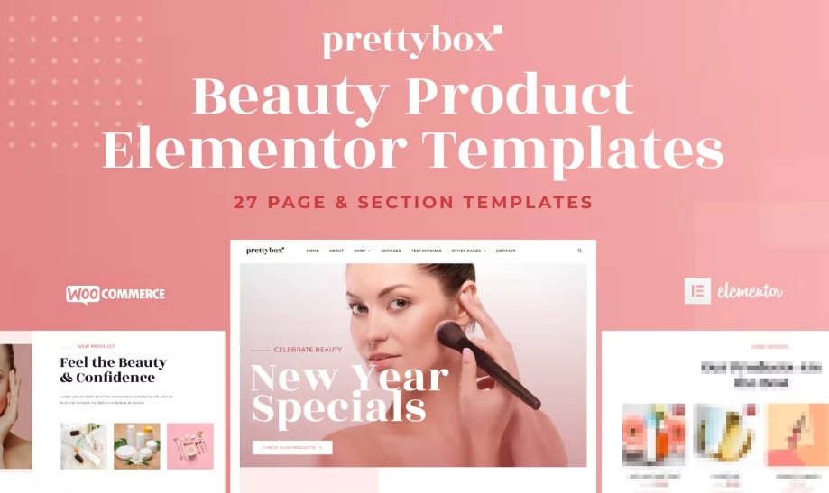 Prettybox – Cosmetic & Beauty Products Shop Elementor Template Kit