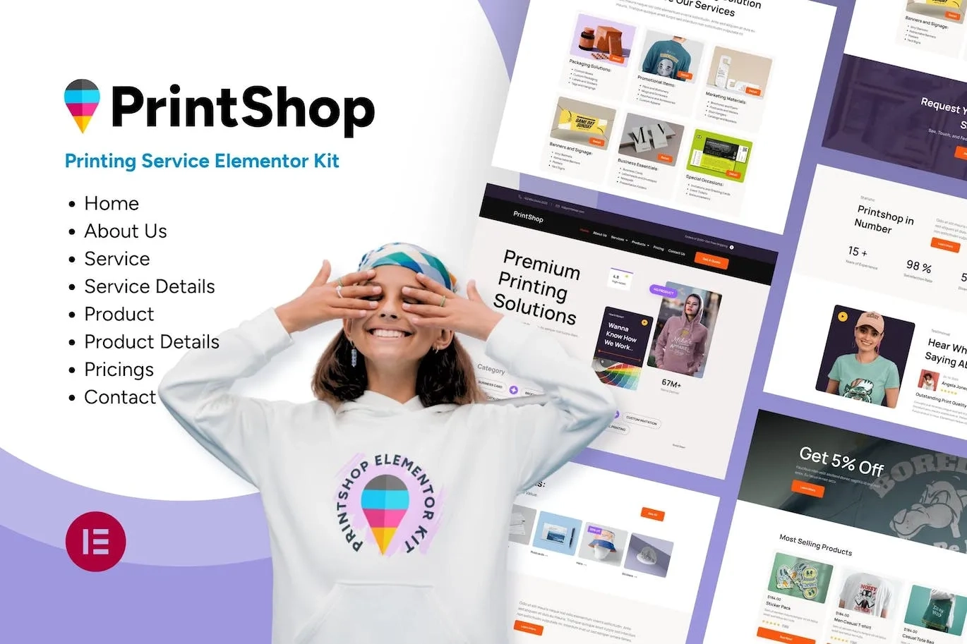 Printshop – Printing Business Elementor Template Kit