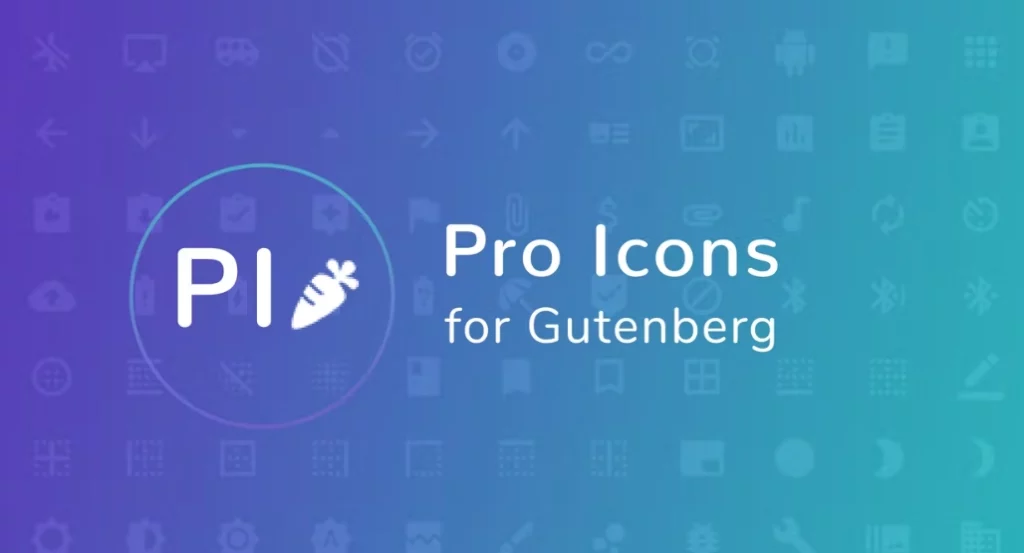 Pro Icons for Gutenberg WordPress Editor 1.0