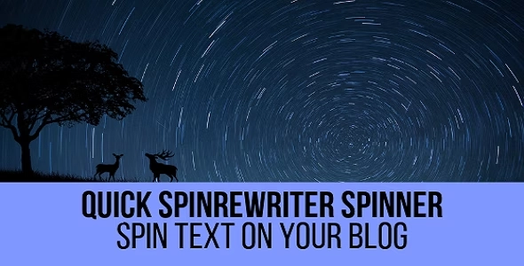 Quick SpinRewriter Spinner WordPress Plugin – CodeRevolution 1.0.3