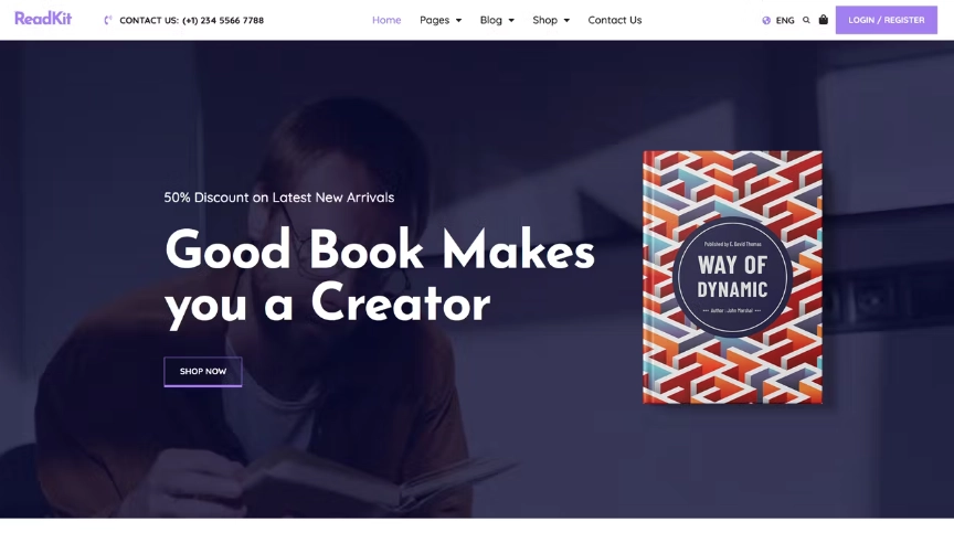 ReadKit – Book Elementor Template Kit